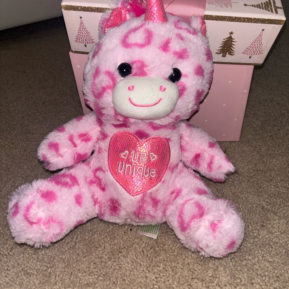 Charming Pink Unicorn Stuffed Animal